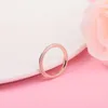 Clusterringe feiern Geschenk Me Pave Ring Rosgold Farbe Sterling Silber Schmuck Frau DIY Hochzeit Teil Make -up Accessoires