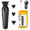 Elektrische Shavers Kemei 2299 Professionele elektrische kapper haar Trimmer voor heren baard Haar klipper snoepereloos haar snijmachine oplaadbaar0mm T240507