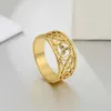 Bagues de mariage skyrim vintage irish nœud en acier inoxydable découpe élégant or couleur doigt anneaux bijoux anniversaire cadeau pour femmes ami