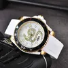 Fashionable men's and women's watches Popular luxury quartz watches display date silicone strap metal panel