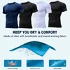 As camisetas de camisetas são camisetas de compressão reflexiva para homens, ginástica de ginástica, camiseta rápida de moletom seco rápido J240506