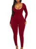 BHIQ Jumpsuits para mujeres Rompers 2024 Spring and Summer Nuevo monstruos para mujeres Les largos Color sólido Skinny Fashion Fashion Fitness Jumpsuit D240507