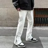 Pantalon masculin 2023 Y2K Streetwear Ankle Zipper Black Cargo Jeans Pantal
