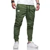 Cross border Mens Workwear Pants Solid Color Slim Fit Tight Leggings Casual European Size 240430