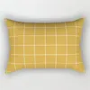 Almohada Summer Plaid amarillo verde funda de almohada Sala de estar Decoración del hogar Cubierta rectangular geométrica