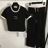 Matkap gömlek eşofmanları eşofman moda tasarımcısı kısa kollu spor gömlek sweatshirt elastik bel geniş bacak pantolon