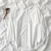 Bluzki damskie Zoki jesień koszula JK biała czarna długie rękaw luźne koszule studenckie Odkręć kołnierz krawat kieszonkowy kieszonkowy kieszonkowy