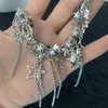 Correntes estrelas Tassel Tassel Chokers Y2K Jewelry Chain Colares