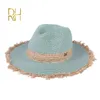 Chapéu de cowboy de verão feminino lazer chapéu de moda letra m jazz chapéu de palha masculina chapéu de palha de praia panamá por atacado rh240429