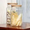 Bottiglie di stoccaggio jar barattolo cereale tè contenitore marmellata organizzatore organizzatore di budini contenerteni coperchi in vetro