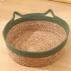 Camas de gato Móveis de gato novo Cama de gato de estimação Circular de vinha de gato de gato de gato verão cesto de gato cesto de algodão Cat Catch Basket Cat Cat Supplies D240508