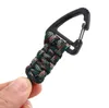 SALLE DE SURVIE D'URGENCE HAUTE RAGNE COURNE CORDE CORDE CORDE CORDE ROTABLE ROTABLE BOUCLE Paracord Keychain Crochet