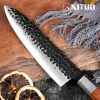 Xituo Professional CHIFE CHEF CHEF CHIFE Ultra Sharp Cleave Cleaver Forging High Carbon Steel Cooking Many Octagonal