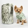 Французский бульдог Money Print Print Coodies Одежда для собак для маленьких собак.