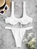Frauen Badebekleidung Ericka Renee x Zaful Mono Draht gepolstert Broderie Anglaise Bikini Set