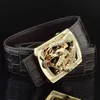 Cintos de alta qualidade de estilo chinês dragão dragão dourado cinturões brancos de moda genuína famosa famosa cintura de 3,3 cm de cintura casual casual y240507