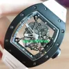 RM Luxury Watches Mechanical Watch Mills Men's Series Full Hollow Black Ceramic Manual Mechanical RM055 Limited Edition 50 Men's Watches ST9J