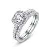 Mode lyxiga Moissanite smycken Stapble Rings Engagement Brudfingerring