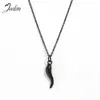 Chains Joolim Jewelry Wholesale Waterproof&No Fade Permanent Fashion Colorful Little Pepper Pendant Stainless Steel Necklace For Women