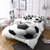 Ensembles de literie Simple Sports Ball Black and White Libert Cover Confort de football surdimensionné Set 3D Unique Boy Bedroom Decoration Football Down Down Cover Set J240507