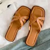 Chaussures décontractées Jozhamta Taille 34-40 Femmes Sandales Sandales Gétille en cuir doux Low Talons Summer Beach Home House Slippers Outdoor
