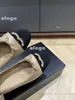 med lådor slingbacks sandal designer klänning skor chan c balett lägenheter skor högklackade sko kvinnor svart platt båt sko lyx läder läder loafers äkta 35-42 euro 35-42