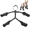 Hundekleidung nützliche schwarze Stiefel mit robuster Gummi -Sohle -verstellbarer Gurte und Schnalle für kleine mittelgroße Hunde geeignet