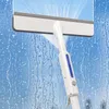 2 in 1 Window Cleaning Brush with 3 Cloth Squeegee 115145CM Long Pole for Home Mirror Glass Wiper 240508