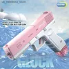 Sandspiele Wasser Spaß Waffenspielzeug Elektrische Spielzeug Bursts Childrens Hochdruck Starke Ladungsenergie Bahnautomatisch Spray Glock 230526 Q240408