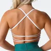 Vitalinovo dames sport beha fitness backless Cris Cross Open Back Cushion low impact fitness beha yoga crop tank top 240428