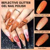 Nagel gel Makartt Glitter Polish Flash Diamond Oranje Reflecterende val 15 ml afwezig UV LED Sparkly Shiny Manicure Q240507