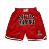 Herren -Shorts Basketball Shorts Battles Empire 2 vier Taschen Nähen Stickereien Sport im Freien Beachhose Schwarz Rot Blau 2023 Neue T240507