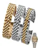 Watchband 13mm 17mm 20mm de alta qualidade Banda de relógio de ouro prateado