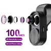 100x Mobile Microskop Lens Clip-Telefon Marco Objektiv Handykamera mit LED-Licht