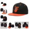 Orioles- Beyzbol Kapakları Gorras Bones Erkekler Moda Spor Hip En Kalitesi Tam Kapalı Kapalı Şapkalar