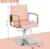 Salon Chair Styling Barber Chair, Beauty Salon Spa -apparatuur met zware hydraulische pomp, verstelbare hoogte 360 ° Swivel voor kappersstylist, Max Load 330 lbs (roze)