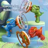 2024 Top -Selling Bubble Blowing Toy Childrens Handheld Dinosaurier Bubble Machine Cartoon Blase Bubble Gun Toy Geschenk 240507