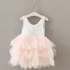 Dopklänningar Baby Dress White First Baptist Christmas Girl Lace Birthday Party Children Summer Tutu Q240507