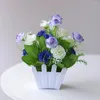 Dekorative Blumen künstlicher Bonsai gefälschte Pflanzenblume Blumenstopf Heimschlafzimmer Garten Party Hochzeitsdekoration Desktop Desktop