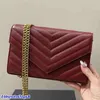 Sac de créateur Femmes Purse Fashion Enveloppe Package Chain Classic Crossbodybag Hands Dames Portefeuille Gol Silver Hardware Sauvel