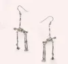 Punk Skeleton Bones Gothic Moving Part Part Spooky Drop Brincos vintage Skull Brincos Dangle para mulheres Presentes de festa de joias H5670983