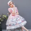 Jupe pour enfants 2024 Spring Nouvelle femelle Bébé coréen Version de Lolita Children's Princess Robe