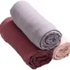 Mantas de bambú algodón sólido color sólido toalla de baño nata de doble capa gasa para niños swaddling