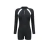 Costumi da bagno femminile monopezzo sport di surf da bagno dimagrante sport sentenza rivestimento per la protezione solare a maniche lunghe