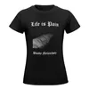 Women's Polos Life Is Pain Bloody Melancholy T-shirt Tops Graphics Woman Clothing