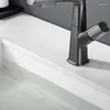 Grifos de lavabo de baño Levantamiento y tire de grifo de tipo de tirar a prueba de salpicaduras de piscina rotativa