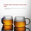 Mokken 2024 Portable Glass Water Cup Home Groene thee bier koud dranken sap met handvatkantoor