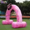 Hot sales 10m width (33ft) with blower advertising inflatable dount archway air blown cartoon food theme arches for event entrance decoration toys sport