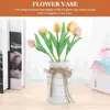 Vasi Retro Bottle di latte Vaso decorazioni per ufficio Flower Pot Metal Jug Rustic Graio per Flowers Fiorgola