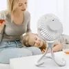 Draagbare ventilator voor kinderwagen 5-versnellingsband oplaadbare statiefventilator met nachtlicht rustige handheld reisfan voor autostoeltje Crib 240423